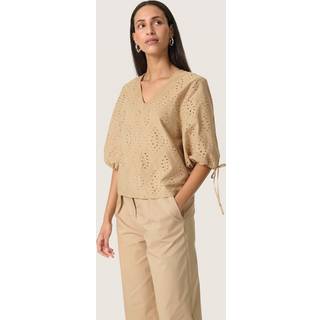 Soaked In Luxury Sljoella Blouse Ss Bluser 30408319 Travertine (LARGE)