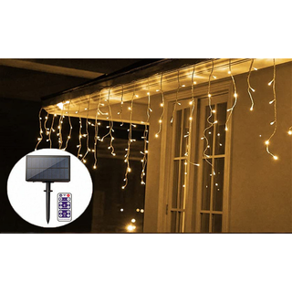 Solcelle Lyskæde med Istapper 10 meter - Udendørs