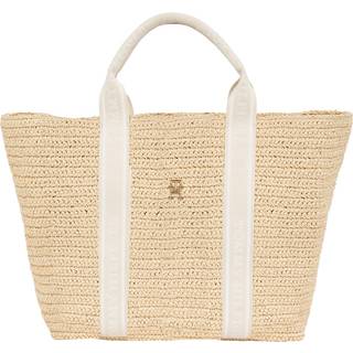 Webbing Handle Crochet Tote Bag