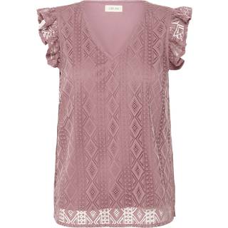 Cream Crdanika Flounce Top Bluser 10614206 Nostalgia Rose (34)