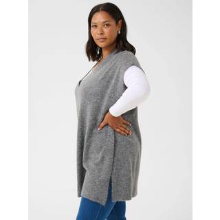 Kaffe Curve Kcannett Knit Poncho Strik 10582738 Dark Grey Melange (L-XL)