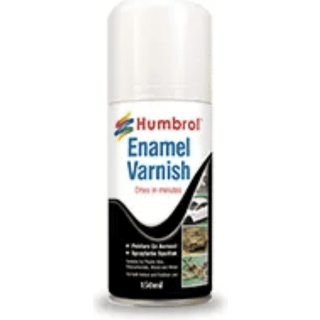 HUMBROL ENAMEL HOBBY VARNISH SPRAY 150ML No 135 Satin Varnish