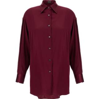 Tom Ford Silk-blend satin shirt - purple - L