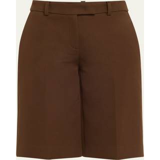 MK Sculptural Cotton City Shorts - Brown - Michael Kors - EU 36