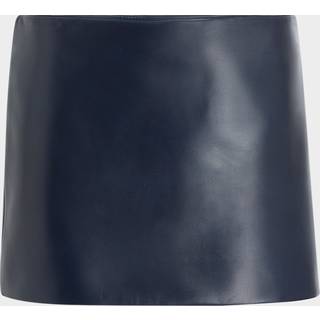 Khaite Jett leather miniskirt - blue - XXS