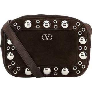 Valentino Garavani NellcÃ´te Small suede crossbody bag - brown - One Size
