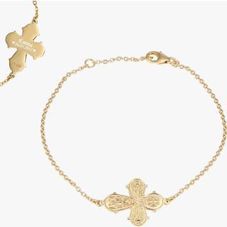 Scrouples Armbånd Dagmarkors 18 x 16 mm i forgyldt 17+2 cm