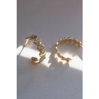 Petit Love Heart Creol - Gold - Stine A - Guld One Size