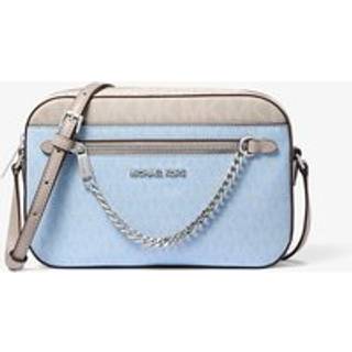 MK Jet Set Large Signature Logo Crossbody Bag - Blue - Michael Kors - ONE SIZE