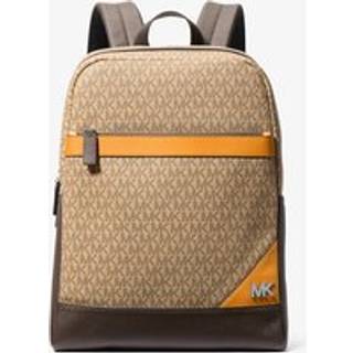 MK Cooper Medium Color-Block Signature Logo Backpack - Orange - Michael Kors - ONE SIZE