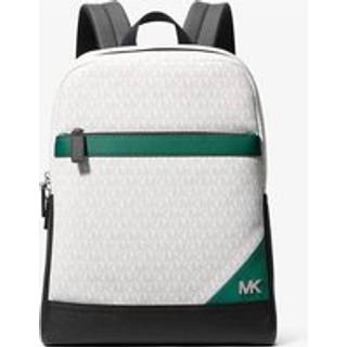 MK Cooper Medium Color-Block Signature Logo Backpack - Green - Michael Kors - ONE SIZE