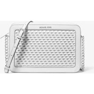 MK Jet Set Large Woven Crossbody Bag - White - Michael Kors - ONE SIZE