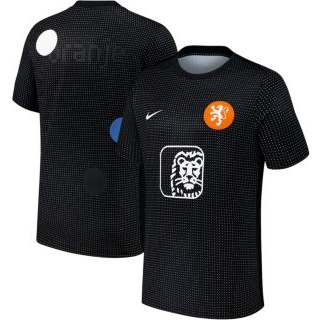 Holland Academy Pro Nike opvarmningstrøje til fodbold med korte ærmer til mænd - sort - L