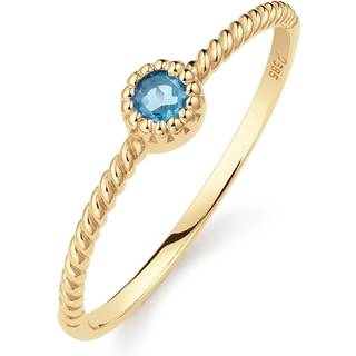 Jackie Gold Grimaldi London Blue Topaz 14 Karat Gold Ring 585 JKR25.512