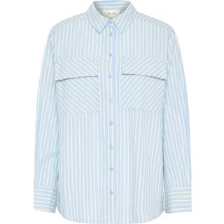 Cream Crnadela Shirt Bluser 10613341 Clear Blue Stripe (40)