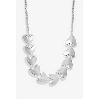 Mood Mood Silver Tone Polished Molten Heart Allway Necklace