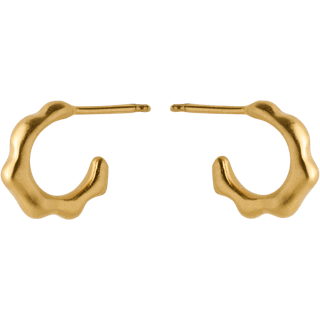 Small Aqua Hoops Forgyldt Sølv Øreringe fra Pernille Corydon