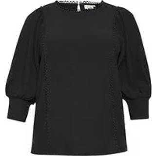 Kaffe Curve Kcalvina Jersey Blouse Bluser 10583030 Black Deep (LARGE)