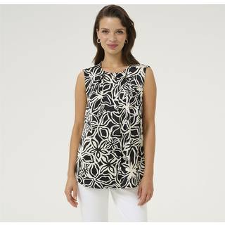 Kaffe Kavera Blouse Bluser 10509630 Black / Light Beige Flower (40)