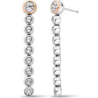 Clogau® Celebration Sterling Silver Drop-Hoop Earrings with Topaz