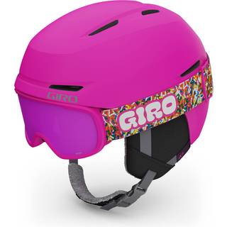 Giro Spur Combo Pack Kids Ski Helmet - Snowboarding -hjelm med matchende beskyttelsesbriller til ungdomsdrenge og piger - Matte lyserosa S 52-55,