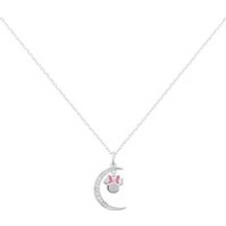 Disney Silver Mickey and Minnie Moon Necklace - F67146