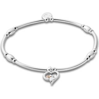 Paw Prints Sterling Silver Heart Affinity Bracelet with Topaz