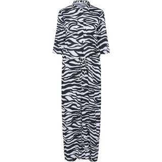Kaffe Kasanne Plain Weave Jumpsuit P Bukser 10509808 Black/Chalk Animal Print (38)