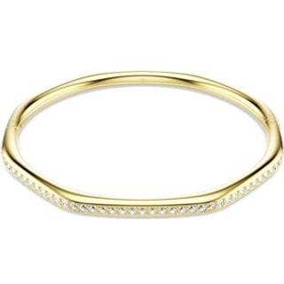 Dextera Armreif, Achteckform, Rundschliff, Weiß, Goldlegierungsschicht