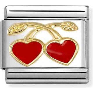 Nomination Gold Heart Cherries Charm - Silver