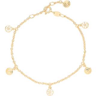 Lund Copenhagen Marguerit armbånd med spiraler i forgyldt