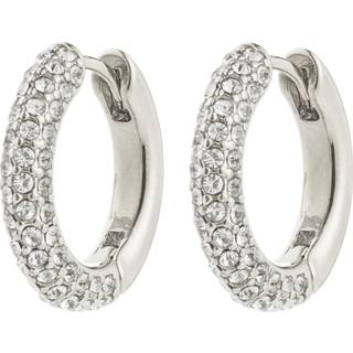 Tatum Hoops, Silver Plated, Medium