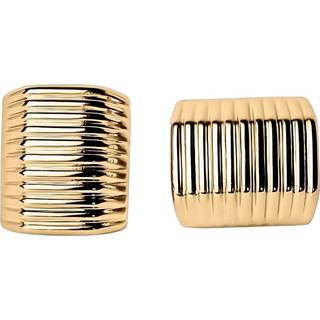 Muli Collection Ribbed Earrings Gold