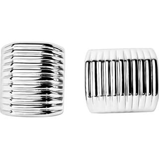 Muli Collection Ribbed Earrings Silver