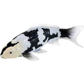Koi karpe sort/hvid figur 12,6 cm – håndmalet plastikmodel til undervisning og samling – Mojo