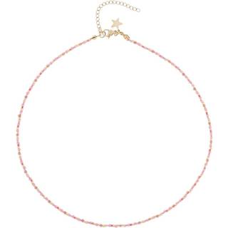 DARK Glass Bead Necklace 2mm Rose Mix