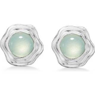 Studio Z Endless Waves øreringe i sølv med grøn cubic zirkonia