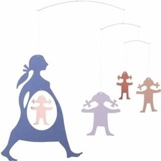 Expecting Mother Pastel Hanging Mobile - 14 Tommer - H?ndlavet i Danmark af Flensted