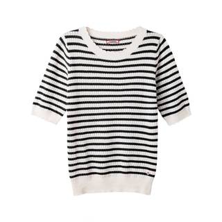 Joe Browns Joe Browns Black Striped Knitted 100% Cotton Top