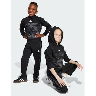 Seasonal Essentials-fleecejoggingsæt i camo til småbørn - Black / White - 122