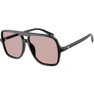 Emporio Armani Mand EA4252U 501773 Solbriller Acetat Sort Rosa Pilot Normal