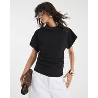 River Island T-shirt med ruched side og kimonoærmer