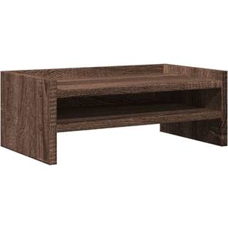skærmstander 42x24x16 cm konstrueret træ brun egetræsfarve