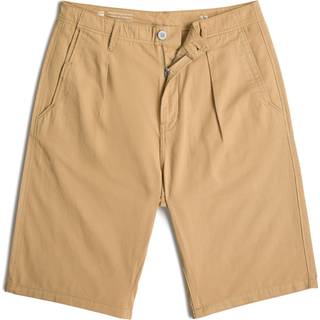 Pleated Chino Shorts - Brown - Men