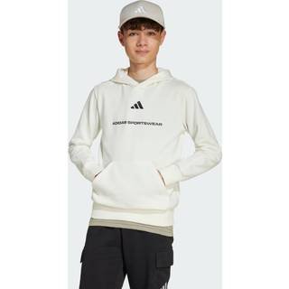adidas Slogan fleece hættetrøje til drenge - Off White - 176