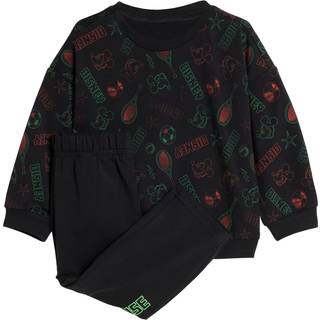 Disney Mickey Mouse joggingdragt til børn - Black / Impact Orange / Lime Burst - 74