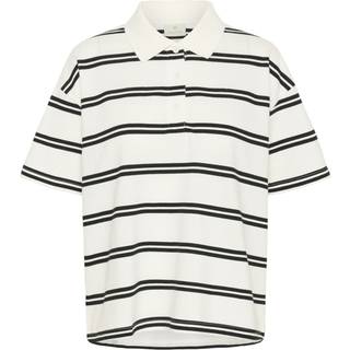 Kaffe Kapirrie Polo T-Shirt Toppe & T-Shirts 10552460 Chalk W. Black Twin Stripes (XXLARGE)