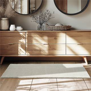 Kortluvet tæppe Soft Zone - sand,80 x 150 cm