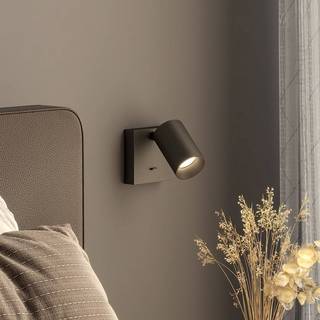 CAN TILT vægspot, sort, 10 x 10 cm, metal GU10 kontakt