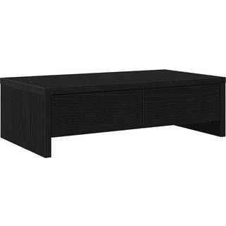 skærmholder med skuffer 50x27x15 cm konstrueret træ sort eg